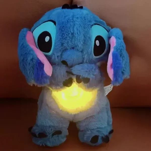 2024 New Lilo&Stitch Plush Doll Breath Child Peluche Kawaii Soothes Toy Anime Baby Music Light Sleep Toys Pink Stitch Kid Gifts - Image 2